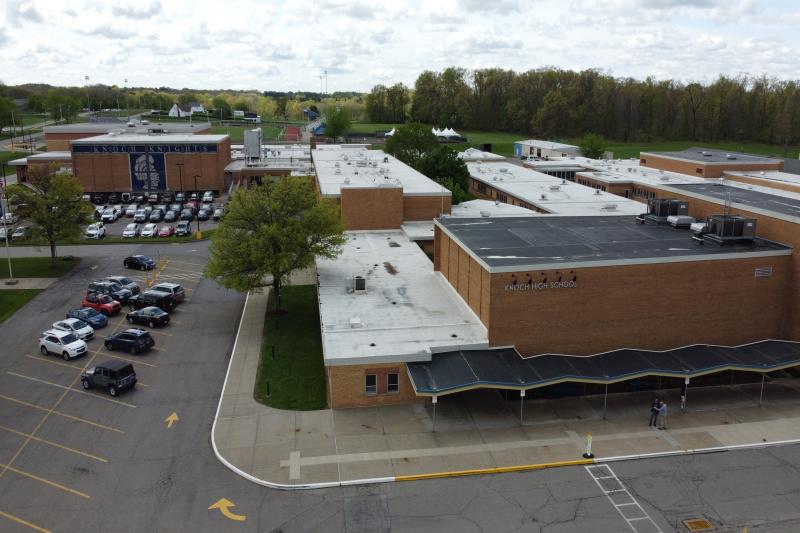 Aerial view of Knoch school campus